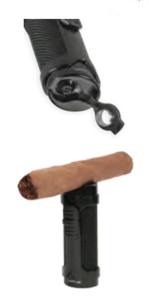 Lotus Triple Table Torch with Punch Cutter - Black